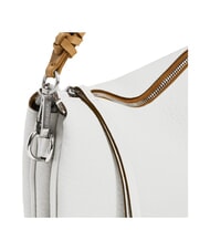 GIANNI CHIARINI MIA Bolso de piel martillada con bandolera naturaleza blanca - Bolsos Mujer - 4