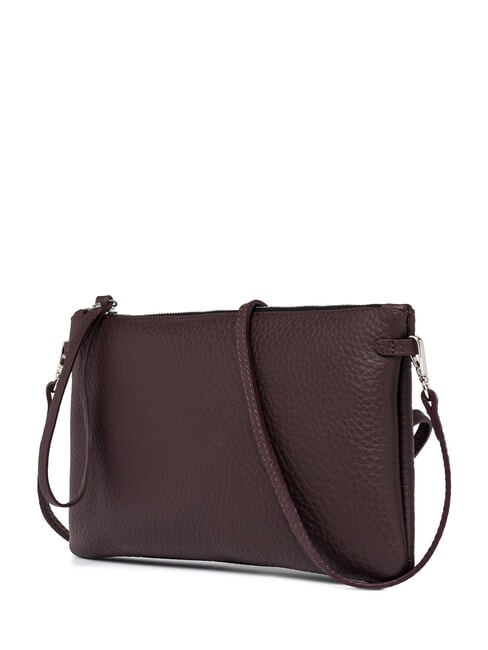 HERMY Bolso de mano de piel con correa para el hombro castor ciruela - Bolsos Mujer