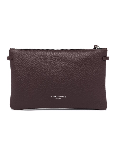 HERMY Bolso de mano de piel con correa para el hombro castor ciruela - Bolsos Mujer