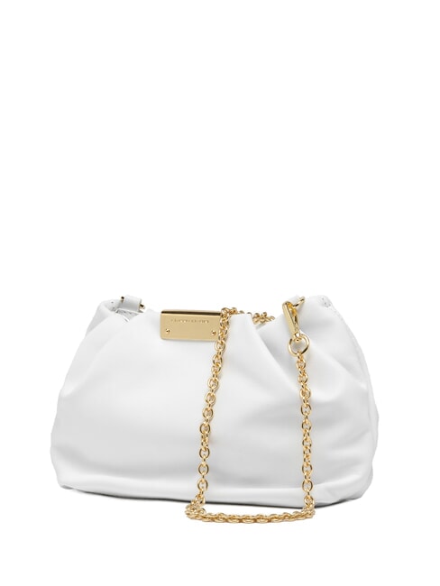 PERLA Bolso de mano de piel con cadena blanco - Bolsos Mujer