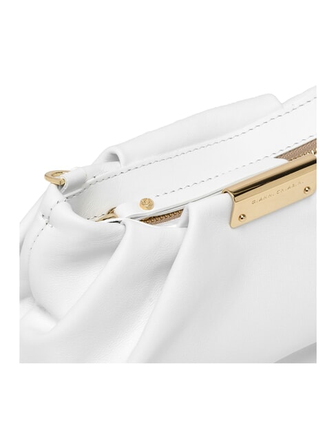 PERLA Bolso de mano de piel con cadena blanco - Bolsos Mujer