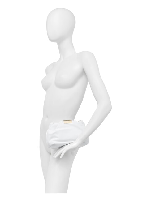 PERLA Bolso de mano de piel con cadena blanco - Bolsos Mujer
