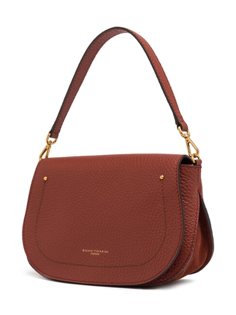 OLGA Bolso de hombro con correa para el hombro. rojo ladrillo - Bolsos Mujer