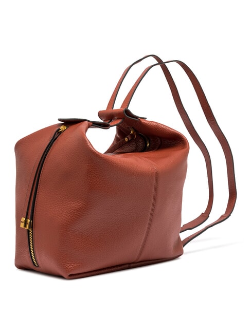 GUIA Bolso de hombro / Mochila, piel rojo ladrillo - Bolsos Mujer