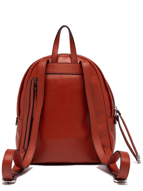 EMANUELA Mochila de cuero rojo ladrillo - Bolsos Mujer