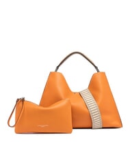 GIANNI CHIARINI AURORA Bolso de piel con bolsita arena naranja llama - Bolsos Mujer - 2