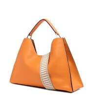 GIANNI CHIARINI AURORA Bolso de piel con bolsita arena naranja llama - Bolsos Mujer - 3