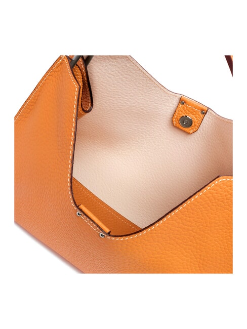 AURORA Bolso de piel con bolsita arena naranja llama - Bolsos Mujer