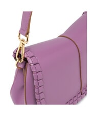 GIANNI CHIARINI HELENA ROUND Bolso de piel con solapa argyle p&uacute;rpura - Bolsos Mujer - 4