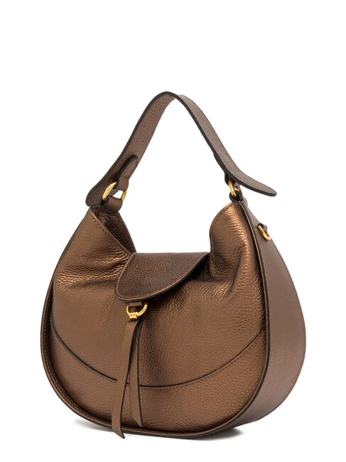 EDITH Bolso de hombro de piel tostado - Bolsos Mujer