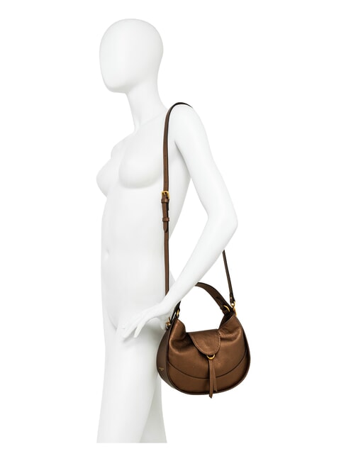 EDITH Bolso de hombro de piel tostado - Bolsos Mujer