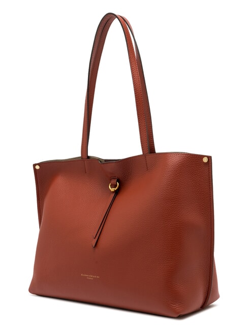 EGLE Bolsa de compras de cuero rojo ladrillo - Bolsos Mujer