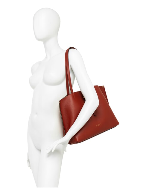 EGLE Bolsa de compras de cuero rojo ladrillo - Bolsos Mujer