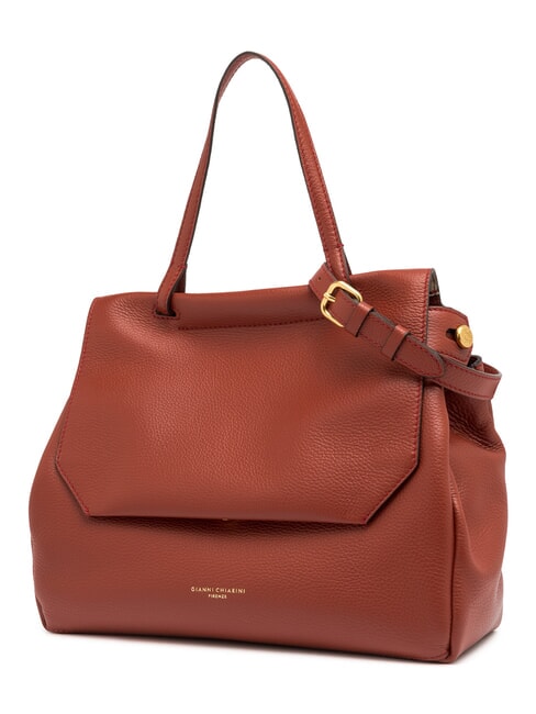 OTTAVIA Bolso de cuero rojo ladrillo - Bolsos Mujer