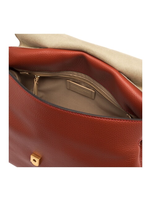 OTTAVIA Bolso de cuero rojo ladrillo - Bolsos Mujer