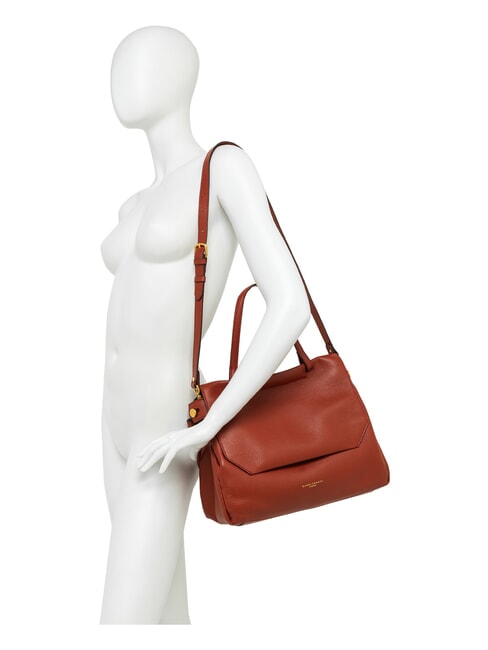 OTTAVIA Bolso de cuero rojo ladrillo - Bolsos Mujer