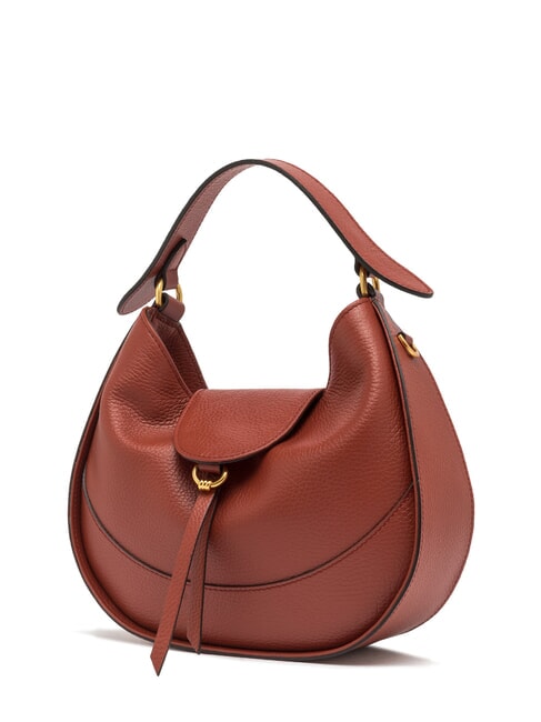 EDITH Bolso de piel con correa para el hombro rojo ladrillo - Bolsos Mujer