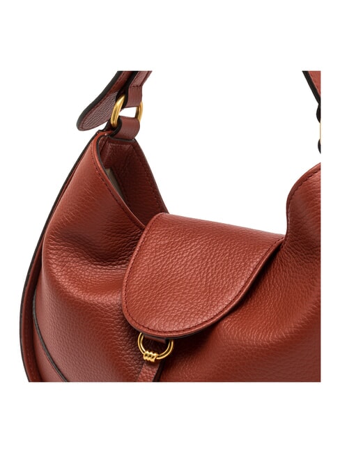 EDITH Bolso de piel con correa para el hombro rojo ladrillo - Bolsos Mujer