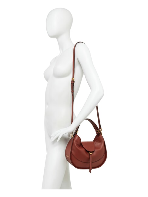 EDITH Bolso de piel con correa para el hombro rojo ladrillo - Bolsos Mujer