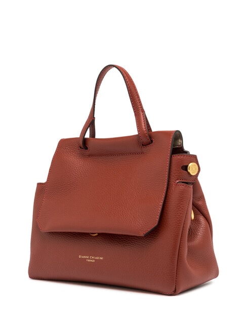 OTTAVIA Bolso de piel Hecho en Italia rojo ladrillo - Bolsos Mujer