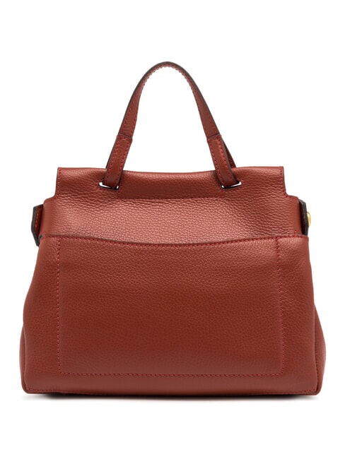 OTTAVIA Bolso de piel Hecho en Italia rojo ladrillo - Bolsos Mujer