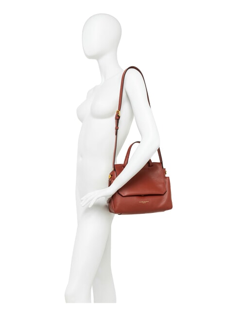 OTTAVIA Bolso de piel Hecho en Italia rojo ladrillo - Bolsos Mujer