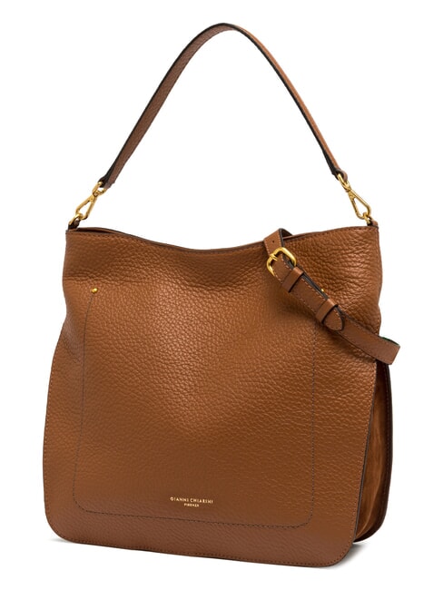 OLGA Bolso bandolera de piel con bandolera CUERO - Bolsos Mujer