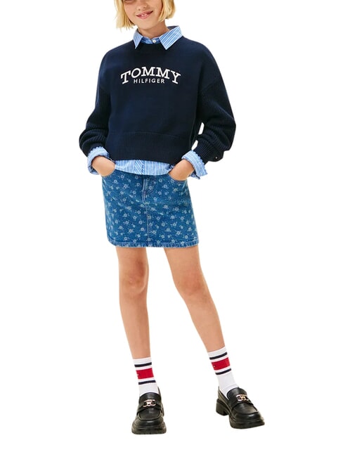 TH Jersey de cuello redondo para ni&ntilde;a cielo del desierto - Su&eacute;teres para ni&ntilde;os