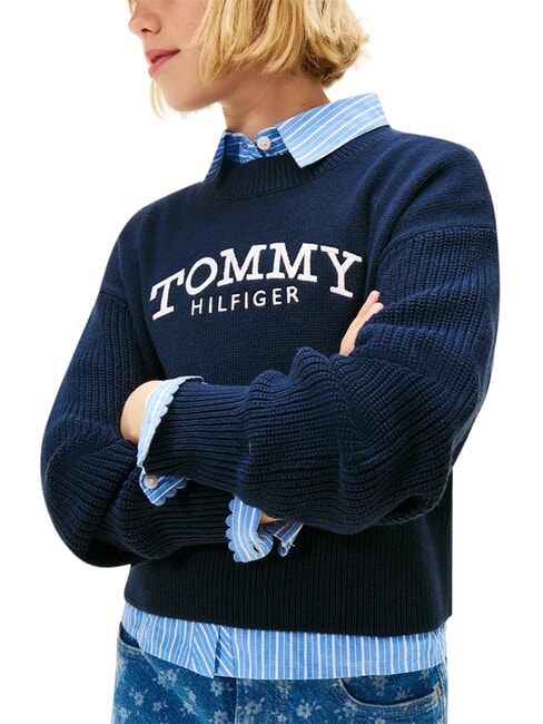 TH Jersey de cuello redondo para ni&ntilde;a cielo del desierto - Su&eacute;teres para ni&ntilde;os