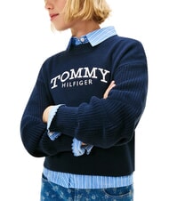 TOMMY HILFIGER TH Jersey de cuello redondo para ni&ntilde;a cielo del desierto - Su&eacute;teres para ni&ntilde;os - 5