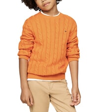 TOMMY HILFIGER TH KIDS Su&eacute;ter de algod&oacute;n para beb&eacute; trueno naranja - Su&eacute;teres para ni&ntilde;os - 4