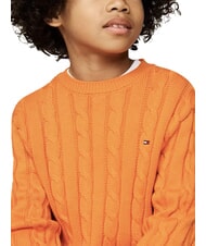 TOMMY HILFIGER TH KIDS Su&eacute;ter de algod&oacute;n para beb&eacute; trueno naranja - Su&eacute;teres para ni&ntilde;os - 5