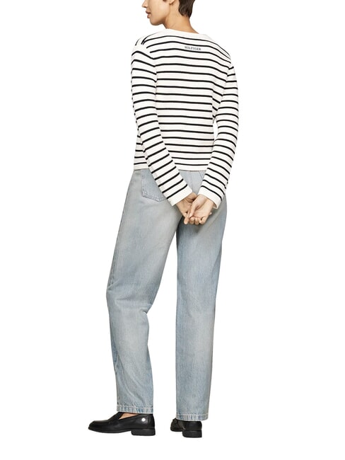 TH C&aacute;rdigan de algod&oacute;n de manga larga bret&oacute;n stp/ p&eacute;talo de marfil/ cielo del desierto - Su&eacute;teres de mujer