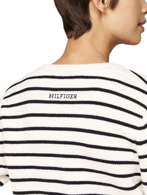 TH C&aacute;rdigan de algod&oacute;n de manga larga bret&oacute;n stp/ p&eacute;talo de marfil/ cielo del desierto - Su&eacute;teres de mujer