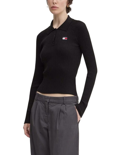 TH JEANS Camisa de manga larga negro - Su&eacute;teres de mujer