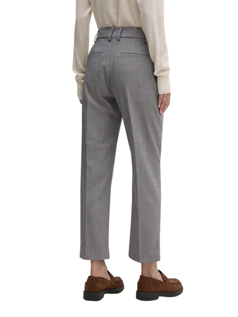 TH Pantalones de corte ajustado, estilo cl&aacute;sico. Comprobaci&oacute;n global de stp/s/ textura h gris - Pantalones de mujer