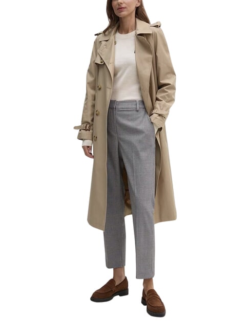 TH Pantalones de corte ajustado, estilo cl&aacute;sico. Comprobaci&oacute;n global de stp/s/ textura h gris - Pantalones de mujer