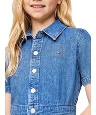 TOMMY HILFIGER TH Vestido vaquero de manga corta para ni&ntilde;a mezclilla ligera - Vestidos de ni&ntilde;as - 3