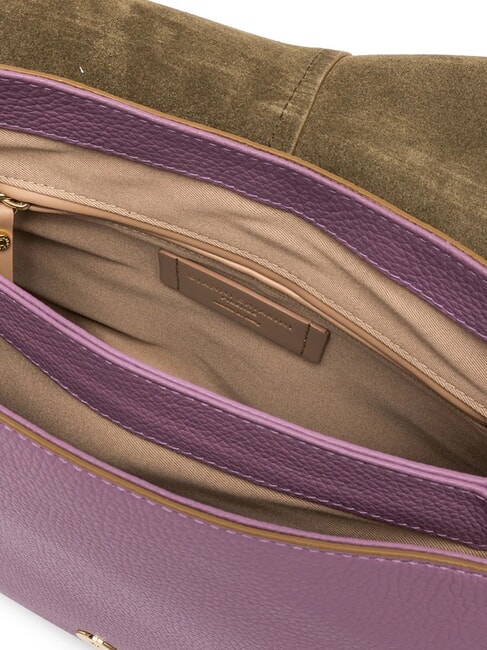 HELENA ROUND Bolso de piel con bandolera de cuerda. argyle p&uacute;rpura - Bolsos Mujer