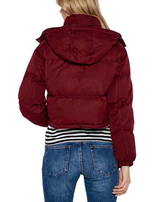 TH JEANS Chaqueta corta de plumas rojo intenso - Chaquetas de plumas de mujer
