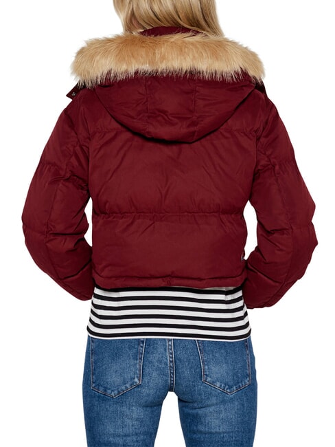 TH JEANS Chaqueta corta de plumas rojo intenso - Chaquetas de plumas de mujer