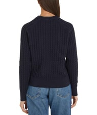 TOMMY HILFIGER TH Jersey de cuello redondo de algod&oacute;n cielo del desierto - Su&eacute;teres de mujer - 3