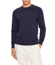 TOMMY HILFIGER TH FLAG Su&eacute;ter de cuello redondo de algod&oacute;n cielo del desierto - Su&eacute;teres de los hombres - 3