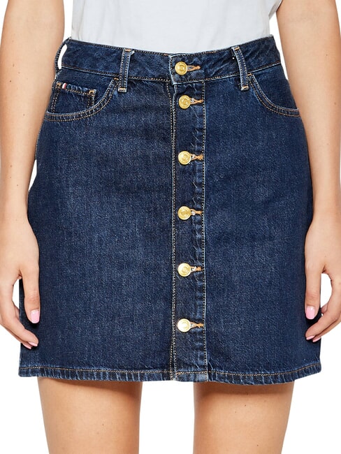 TH Falda corta vaquera cl&eacute;rigo - Faldas de mujer