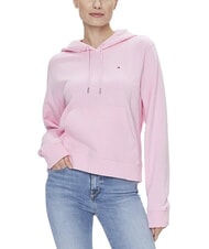 TOMMY HILFIGER TH Sudadera de algod&oacute;n de manga larga rosa ic&oacute;nico - Sudaderas de mujer - 3