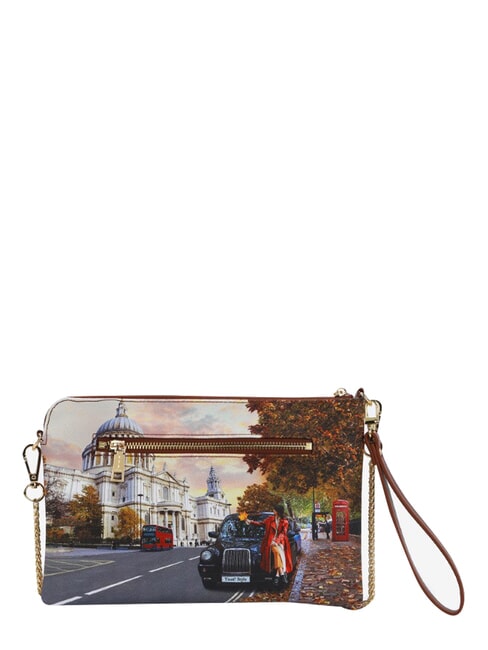 YESBAG Bolso de mano plano con pu&ntilde;o Turista de Londres - Bolsos Mujer