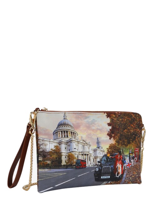 YESBAG Bolso de mano plano con pu&ntilde;o Turista de Londres - Bolsos Mujer