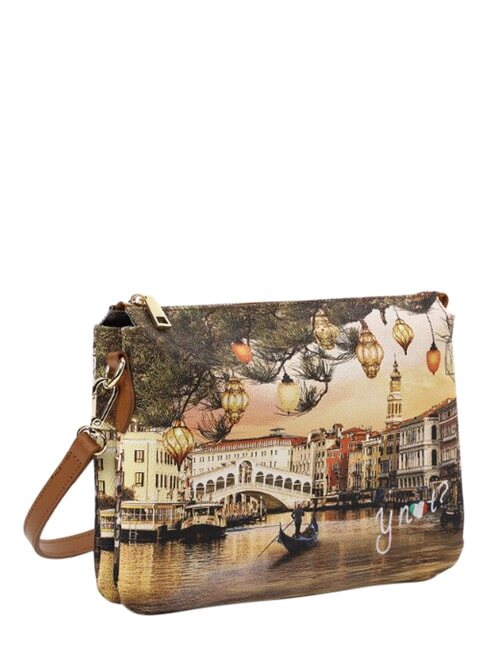YESBAG Bolso de hombro con dos compartimentos. Venecia navide&ntilde;a - Bolsos Mujer