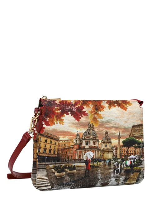 YESBAG Bolso de hombro con dos compartimentos. Roma lloviendo - Bolsos Mujer