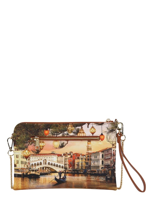 YESBAG Bolso de mano plano con pu&ntilde;o Venecia navide&ntilde;a - Bolsos Mujer